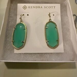Kendra Scott Green Drop Earrings